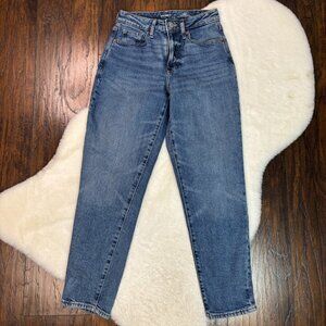 Old Navy Jeans 0 Curvy OG Straight Leg Medium Wash High-Rise Denim Women's